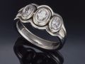 Forged and Carved White Gold - Diamonds
